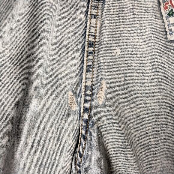 Vintage Palmettos Shorts Sz 10 High Rise Acid Wash Distressed Pleated Denim - Picture 3 of 9